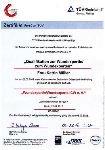 Zertifikat Wundexperte ICW